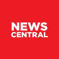 The News Central TV logo has white text that says "news central" on a red background.